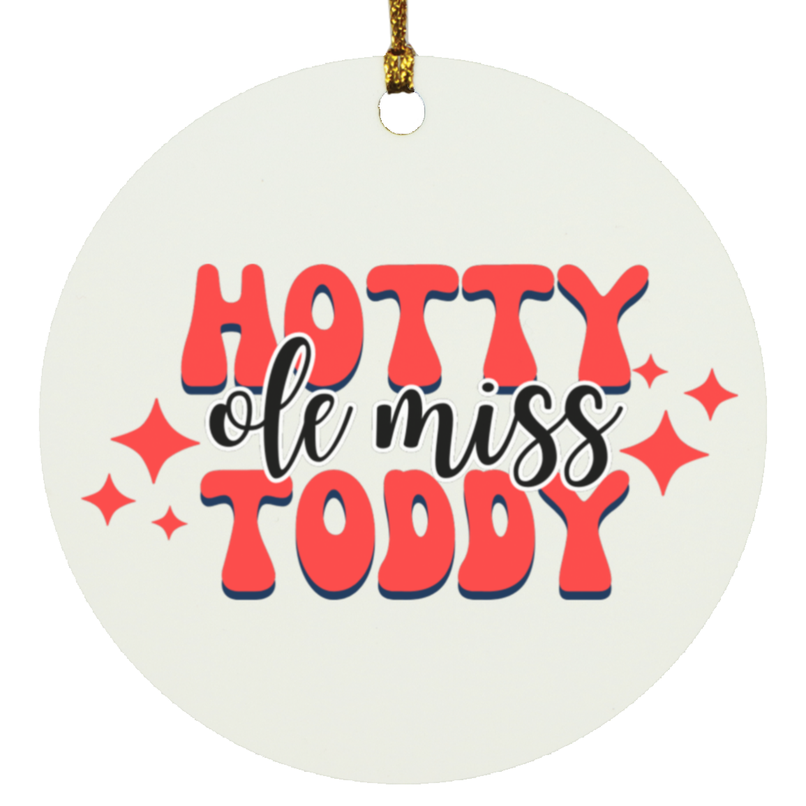 Ole Miss Hotty Toddy Circle Ornament