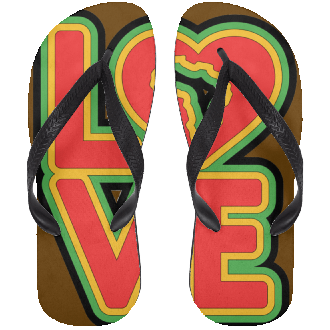 RYGB LOVE Adult Flip Flops