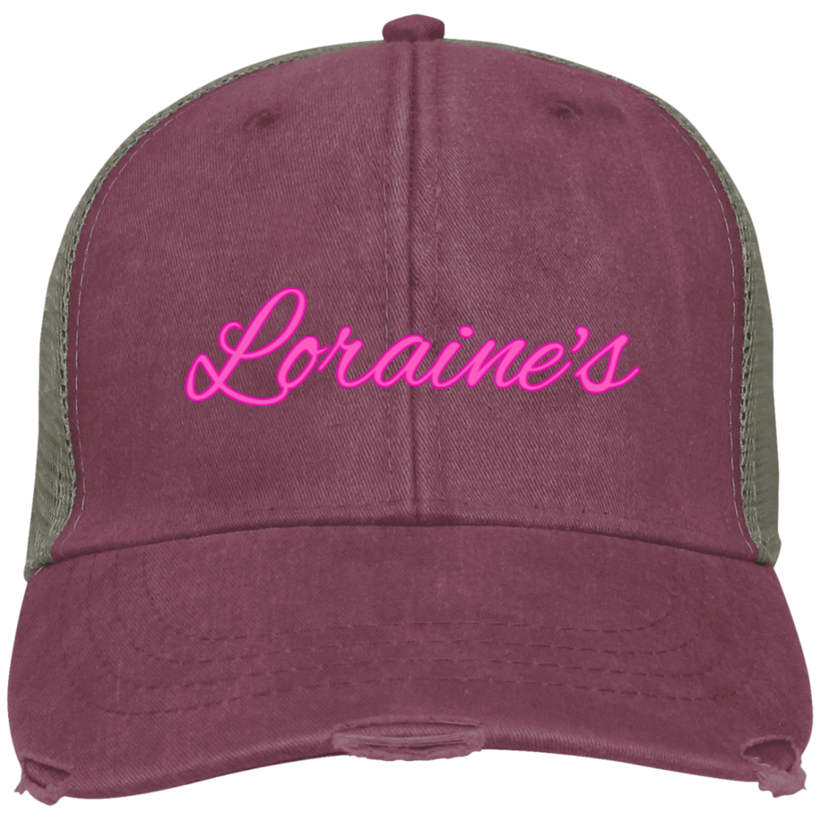 Loraine's Bright Pink Embroidered Ollie Cap