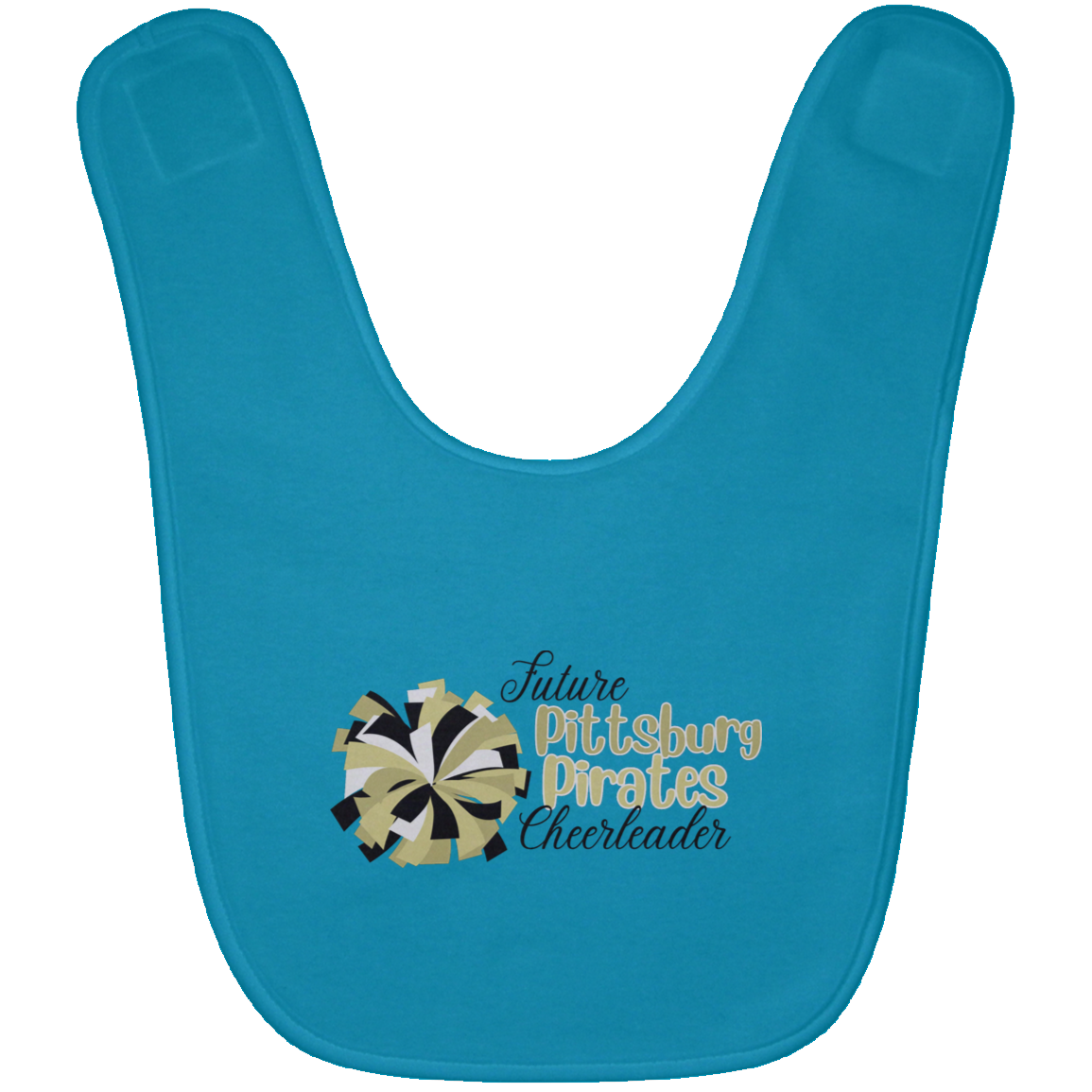 Future Pitt Pirate Cheer Pom Baby Bib