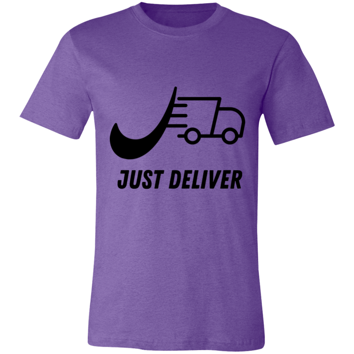 Just Deliver Truck Black Unisex Jersey Short-Sleeve T-Shirt