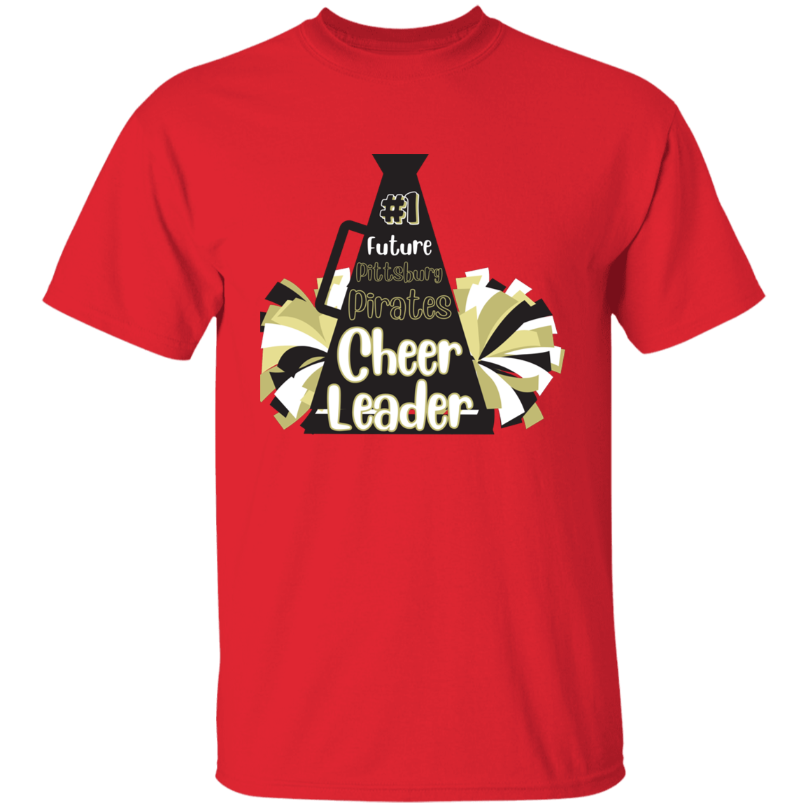 Future Pitt Pirate Cheer Megaphone Youth 5.3 oz 100% Cotton T-Shirt