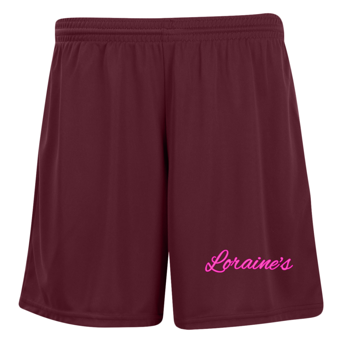 Loraine's Pink Ladies' Moisture-Wicking 7 inch Inseam Training Shorts