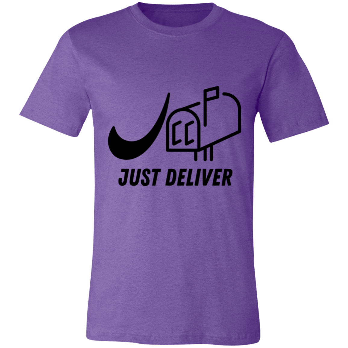 Just Deliver Mailbox Black Unisex Jersey Short-Sleeve T-Shirt