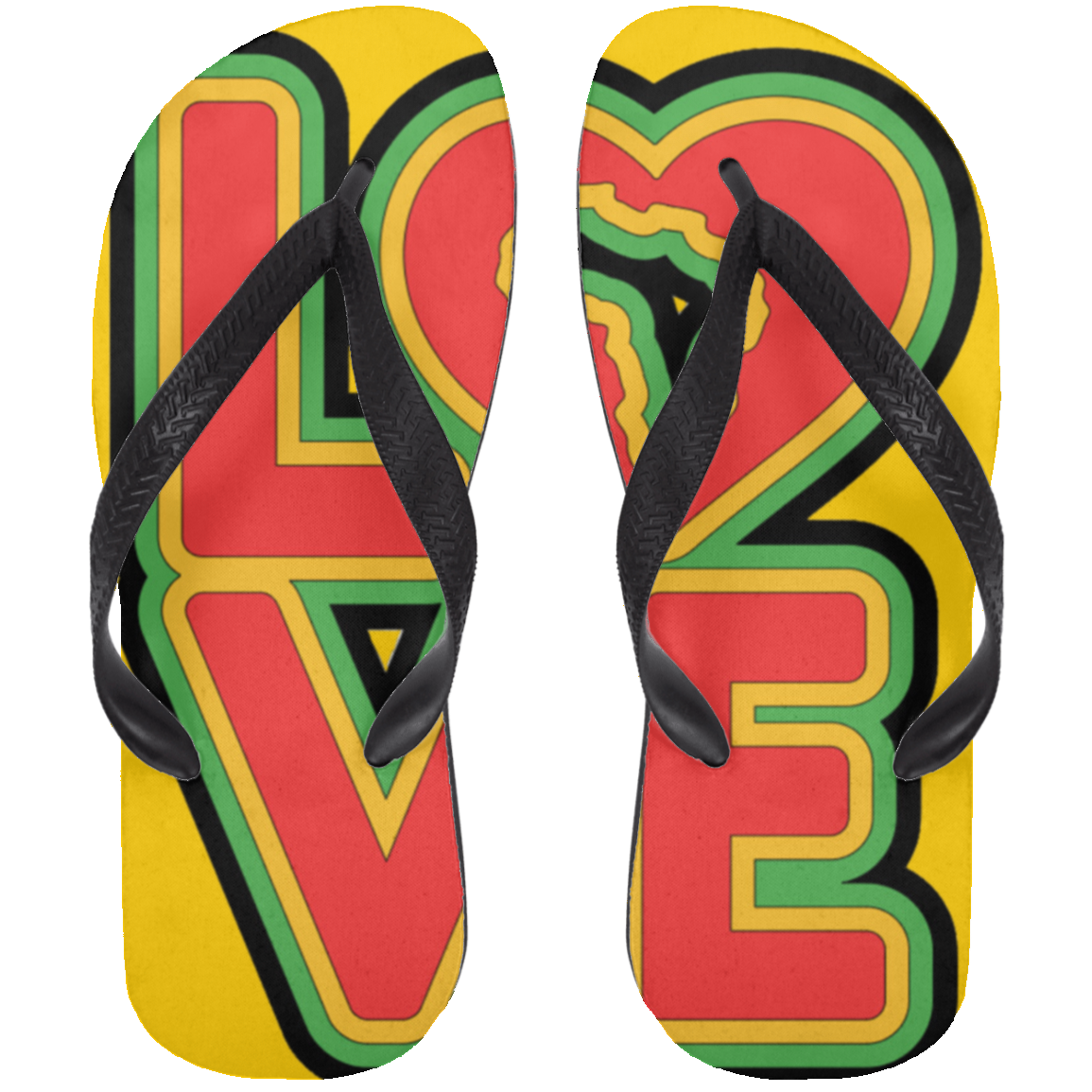 RYGB LOVE Adult Flip Flops