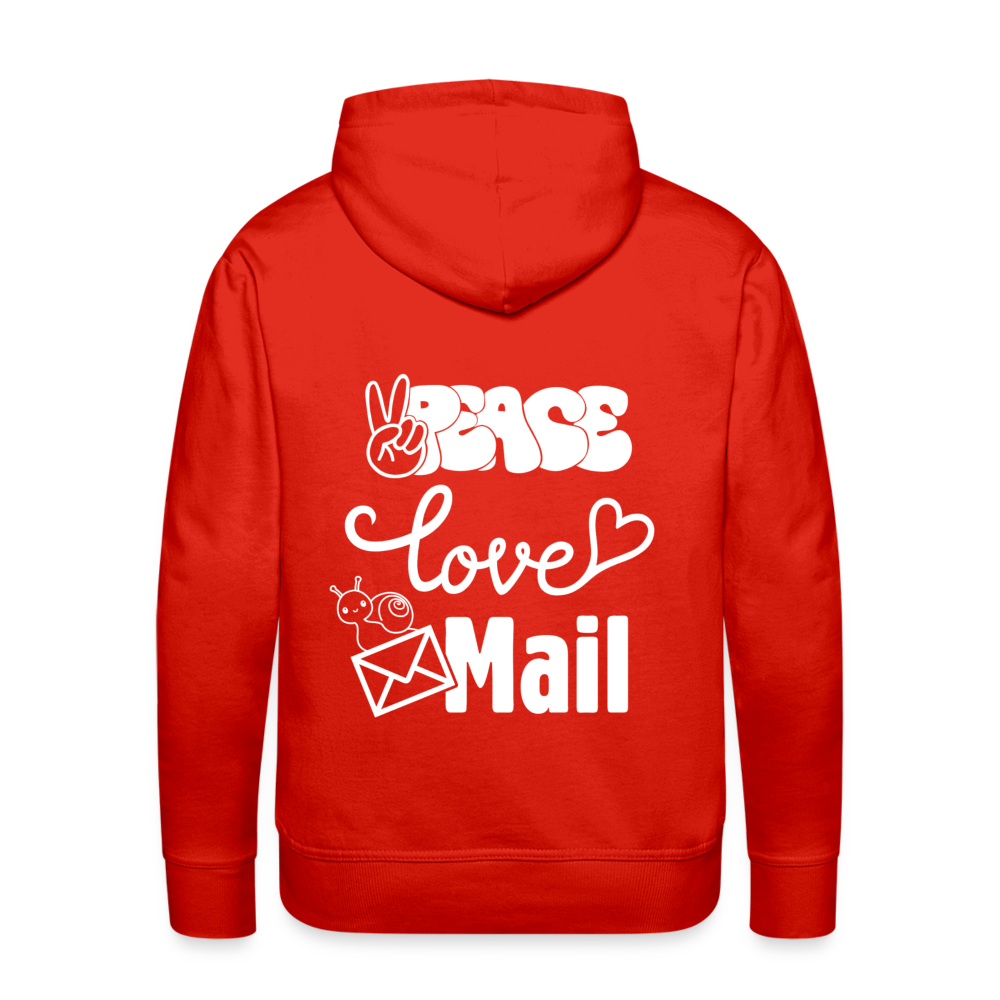 Peace Love Mail Premium Hoodie S-5XL - red