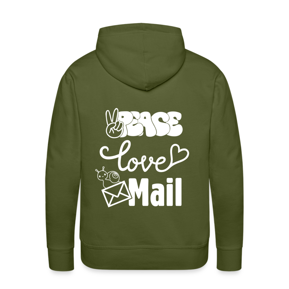 Peace Love Mail Premium Hoodie S-5XL - olive green