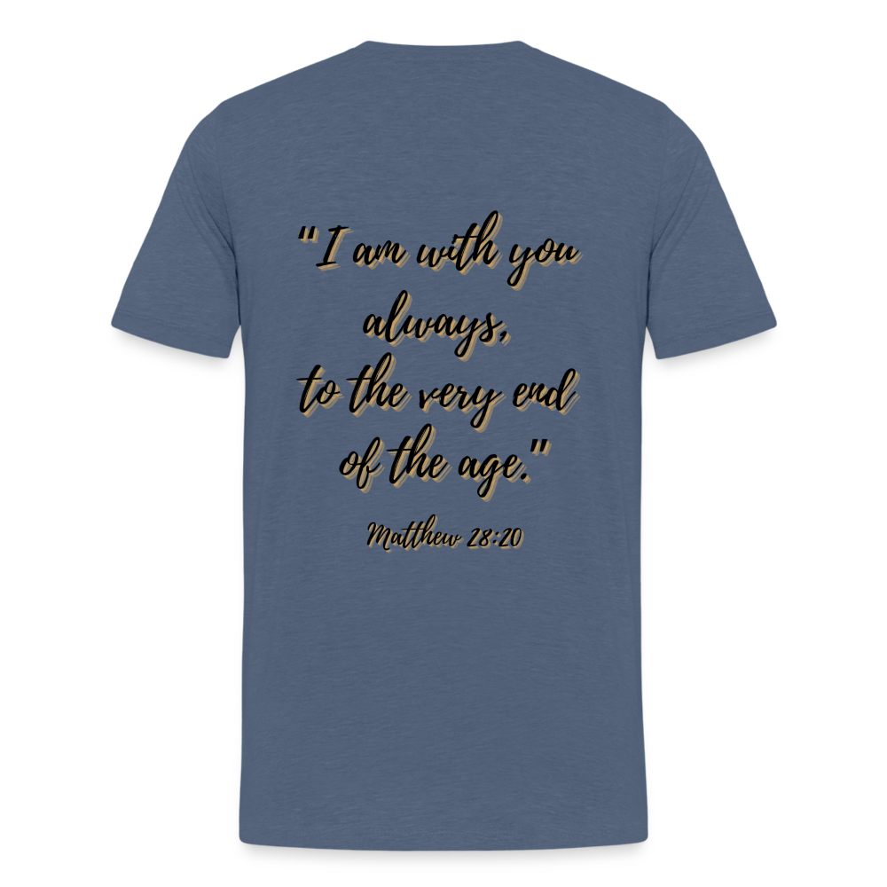 Matt 28:20 T-Shirt - heather blue
