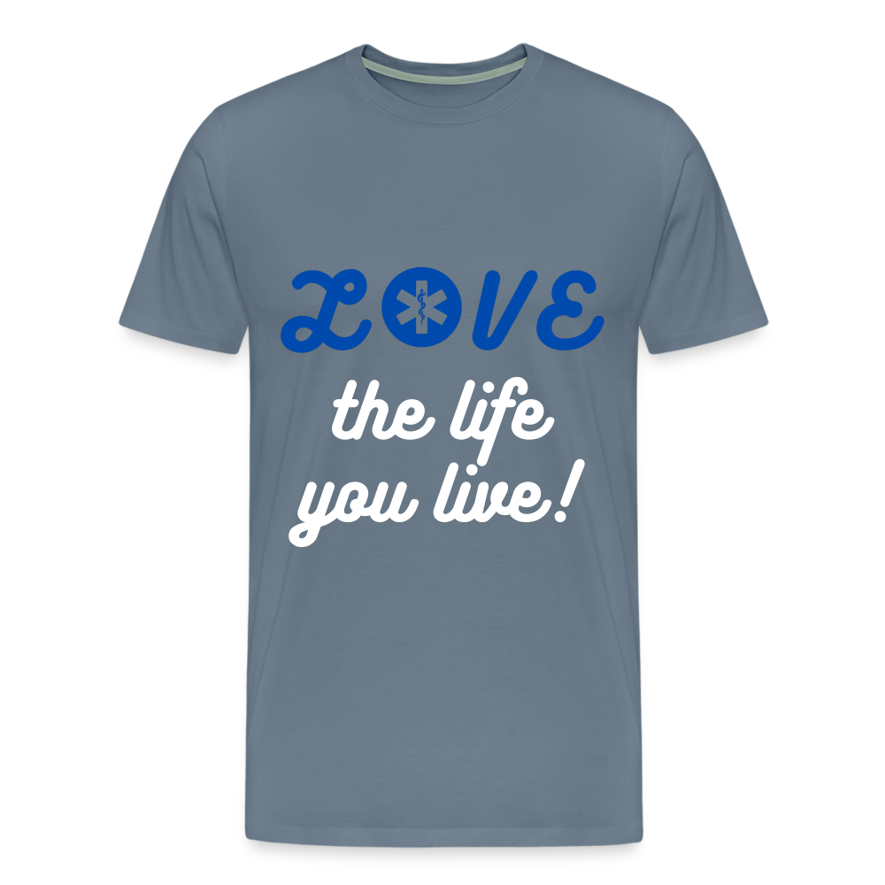 LOVE the life you live EMS T-Shirt - steel blue