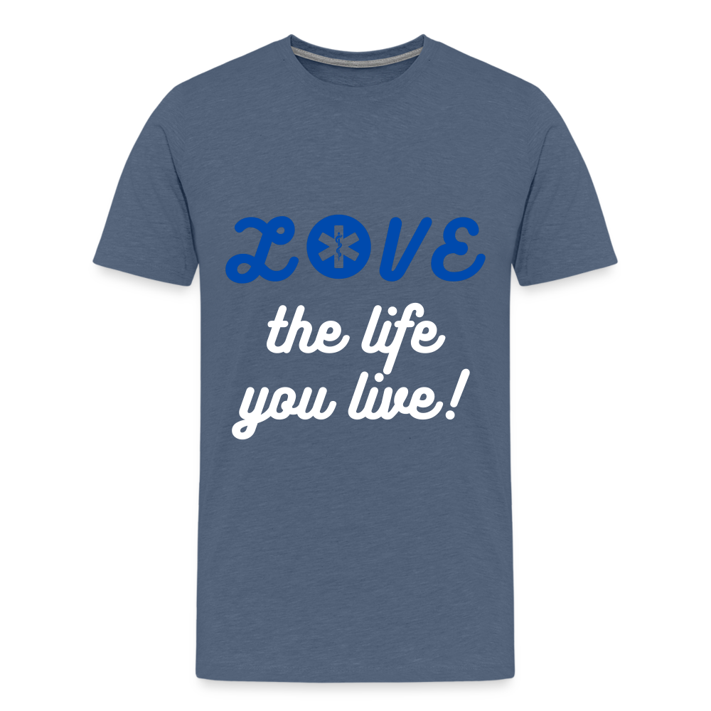 LOVE the life you live EMS T-Shirt - heather blue
