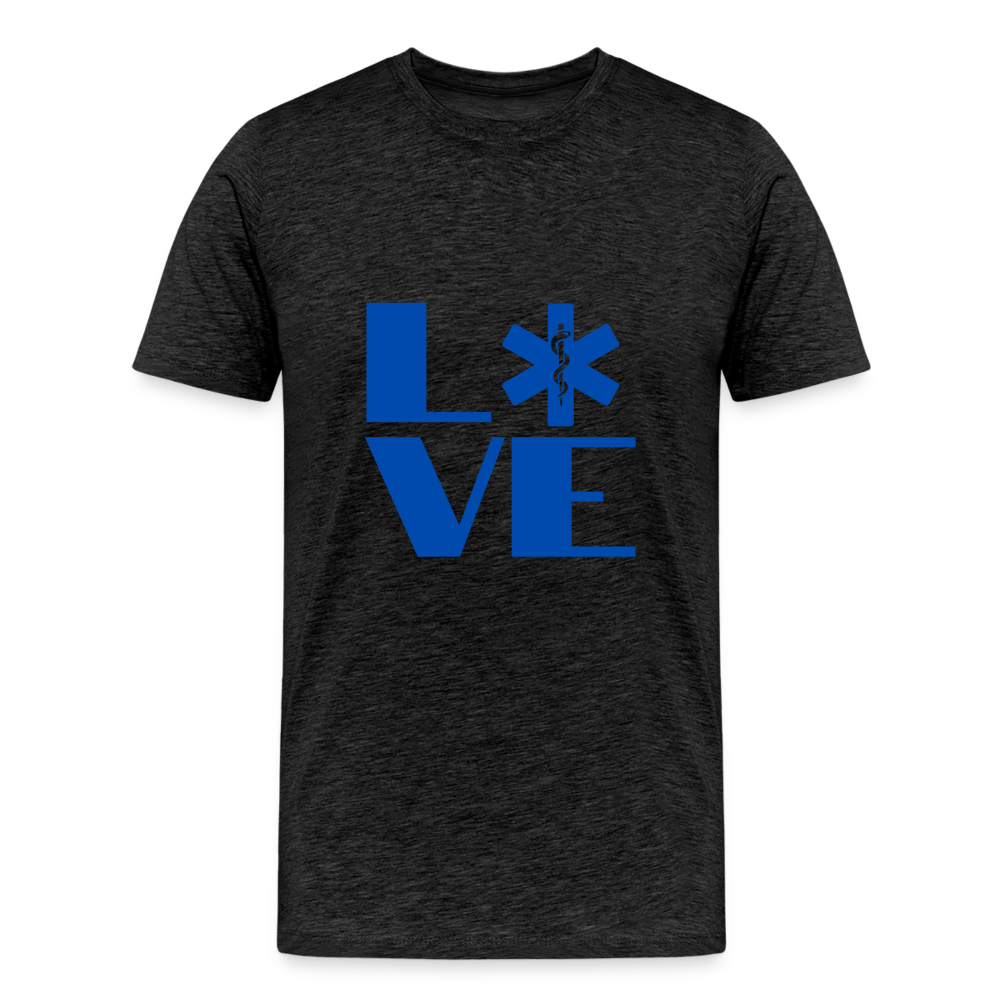 Block Letter Love EMS T-Shirt - charcoal grey