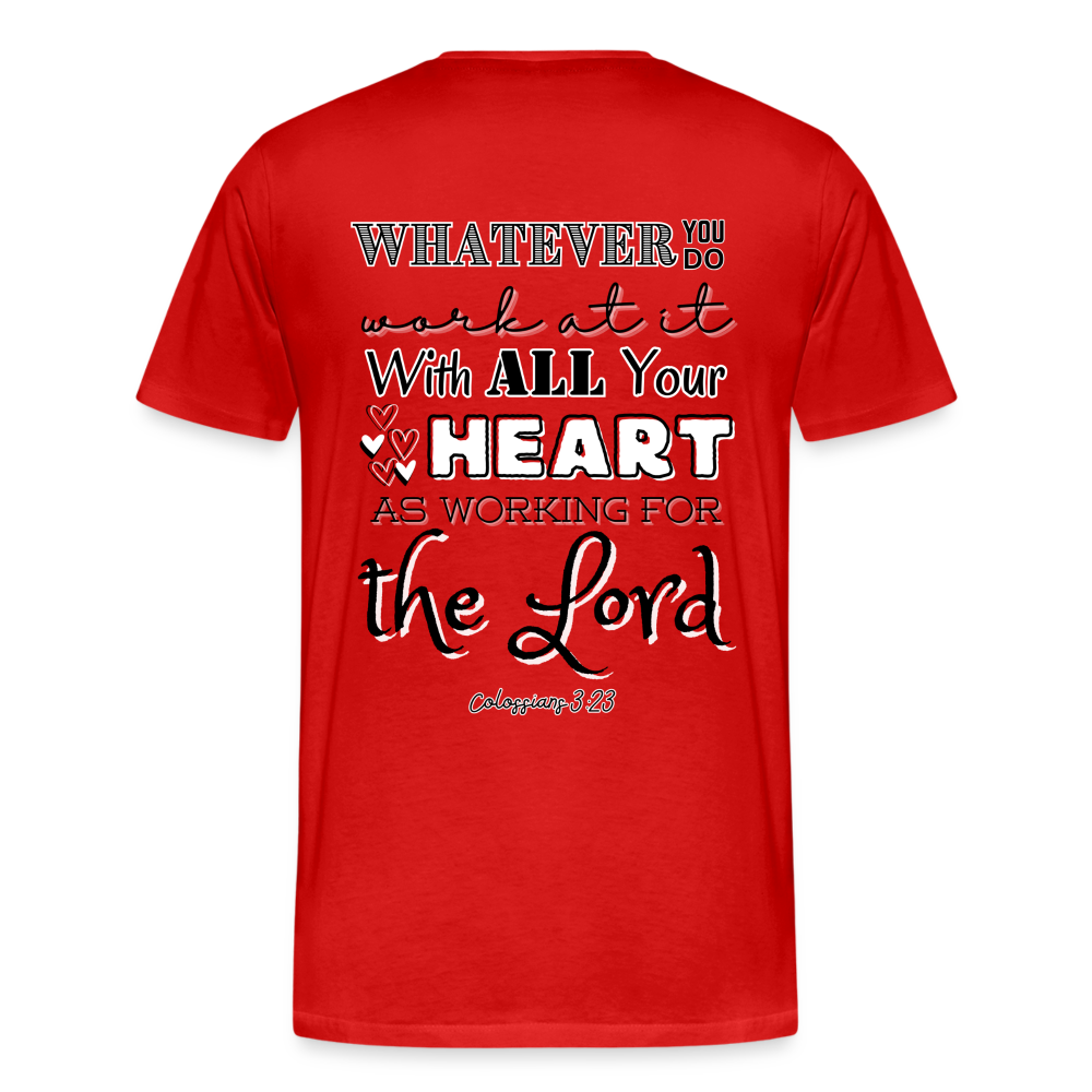 Colossians 3:23 T-Shirt - red