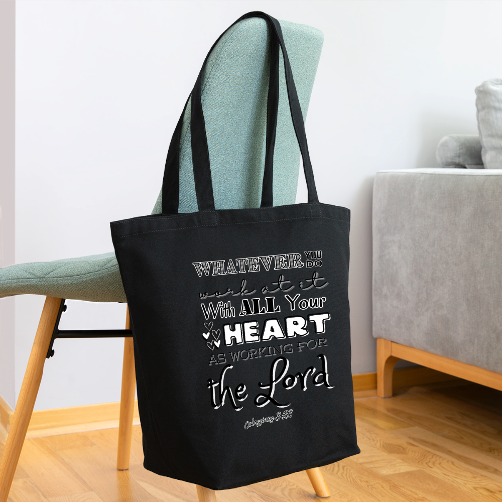 COL 3:23 Eco-Friendly Cotton Tote - black