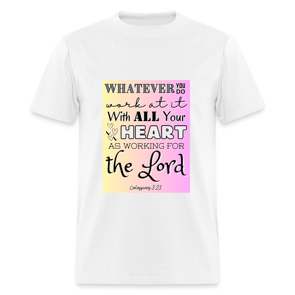 Col 3:23 Classic T-Shirt - white