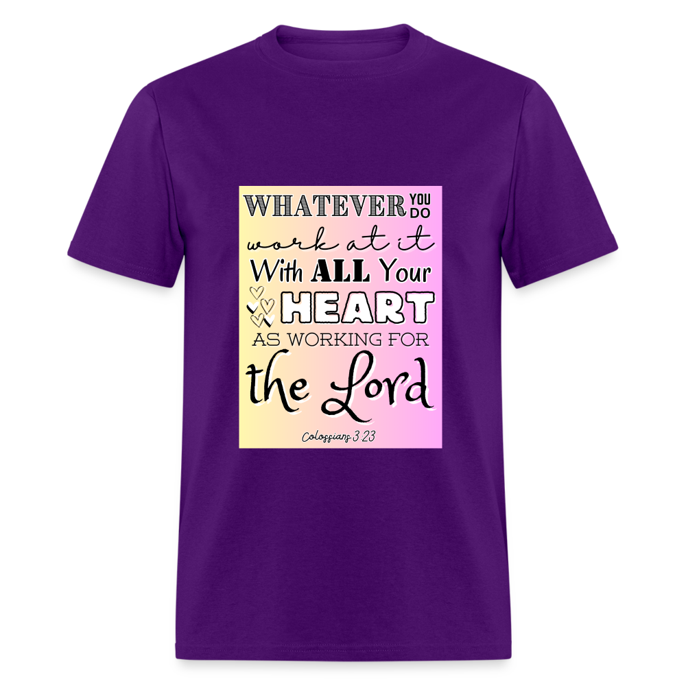 Col 3:23 Classic T-Shirt - purple