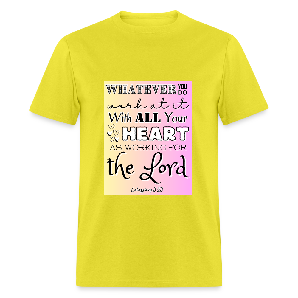 Col 3:23 Classic T-Shirt - yellow