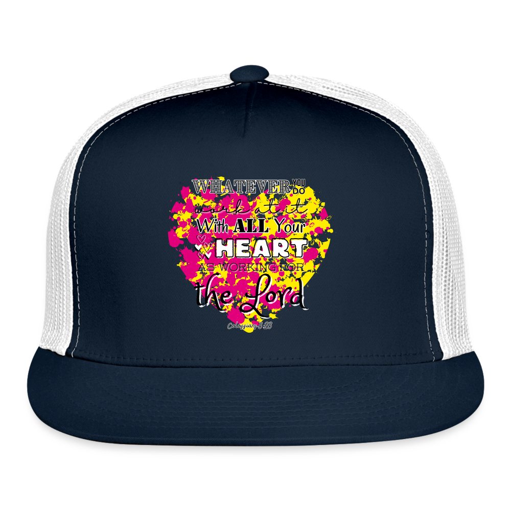 Col 3:23 Trucker Cap - navy/white