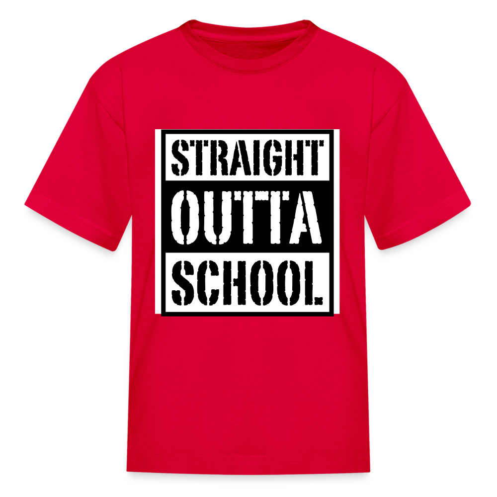 Straight outta school Kids' T-Shirt - red