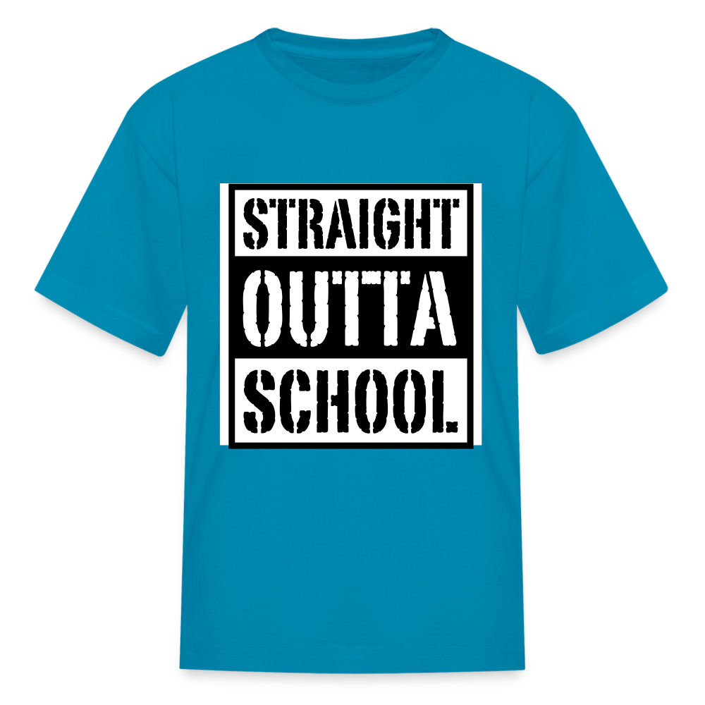 Straight outta school Kids' T-Shirt - turquoise
