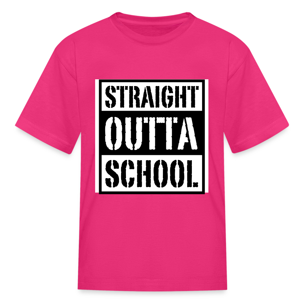 Straight outta school Kids' T-Shirt - fuchsia