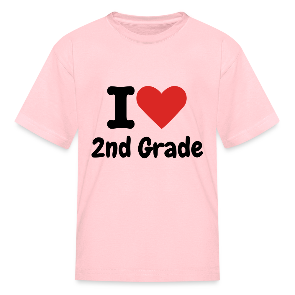 I Heart 2nd Grade Kids' T-Shirt - pink
