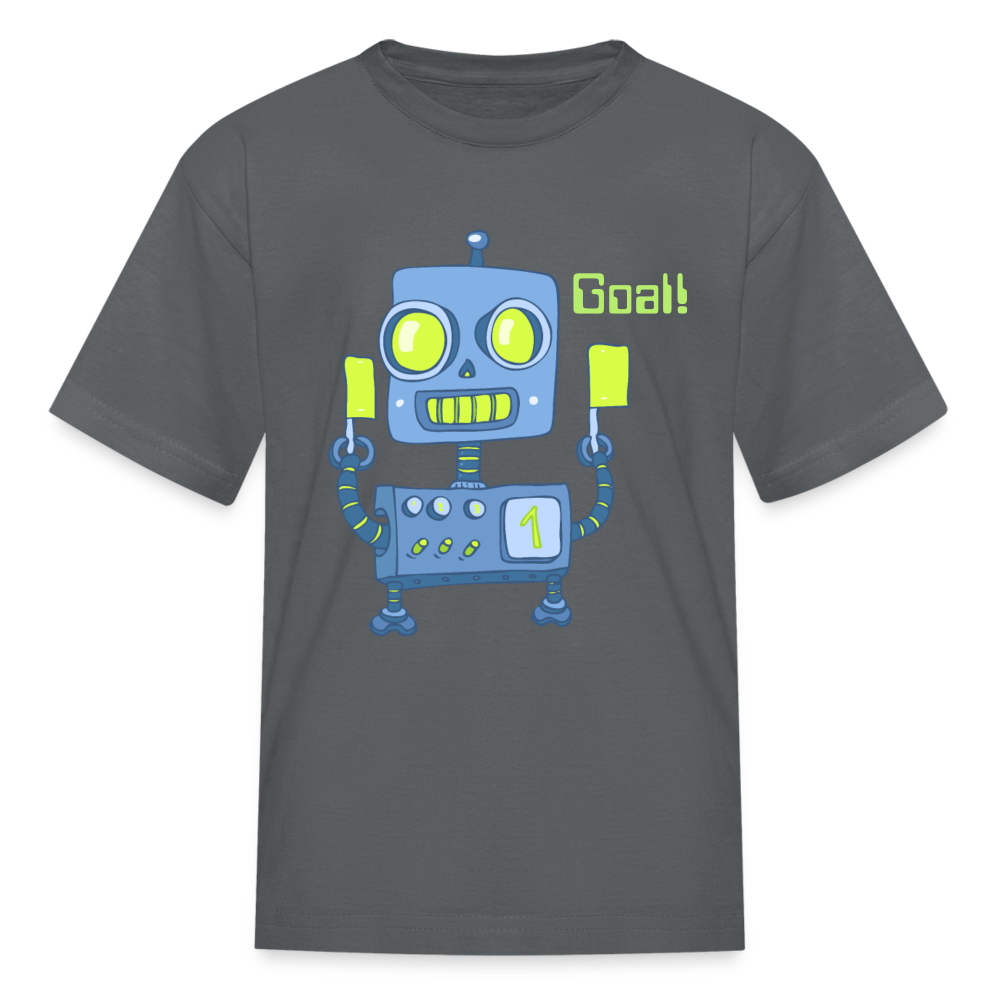 Robot Goal Kids' T-Shirt - charcoal