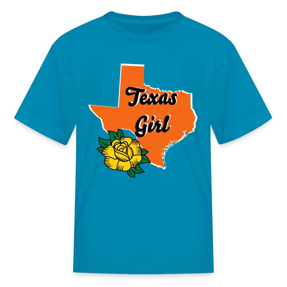 Texas Girl Kids' T-Shirt - turquoise