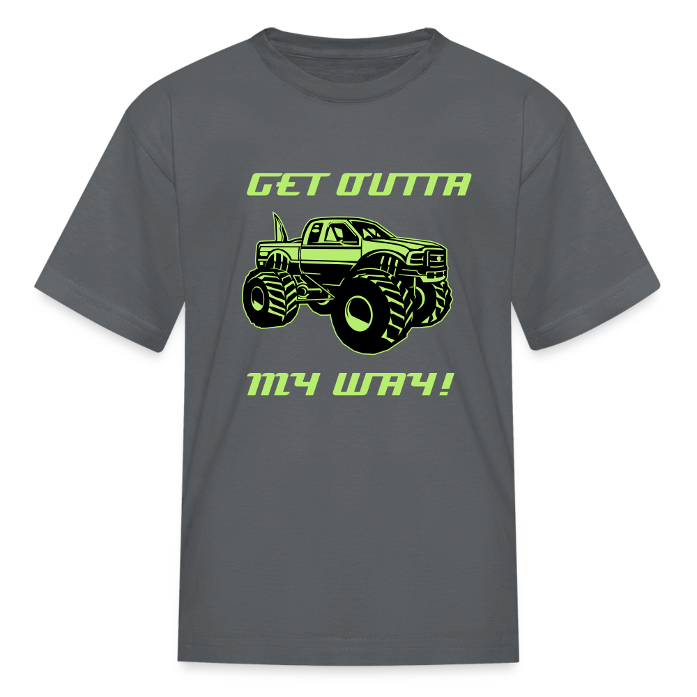 Get Outta My Way Kids' T-Shirt - charcoal