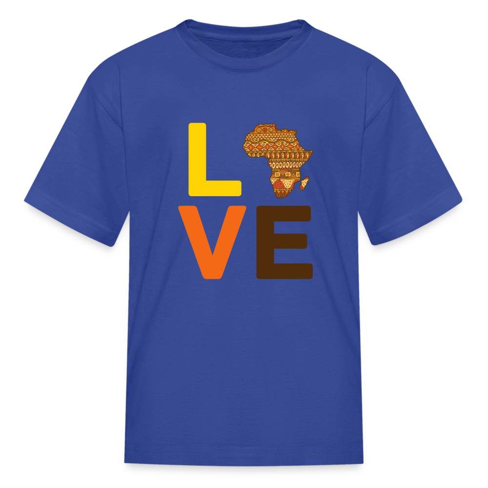 Africa Love Letter Block Kids' T-Shirt - royal blue