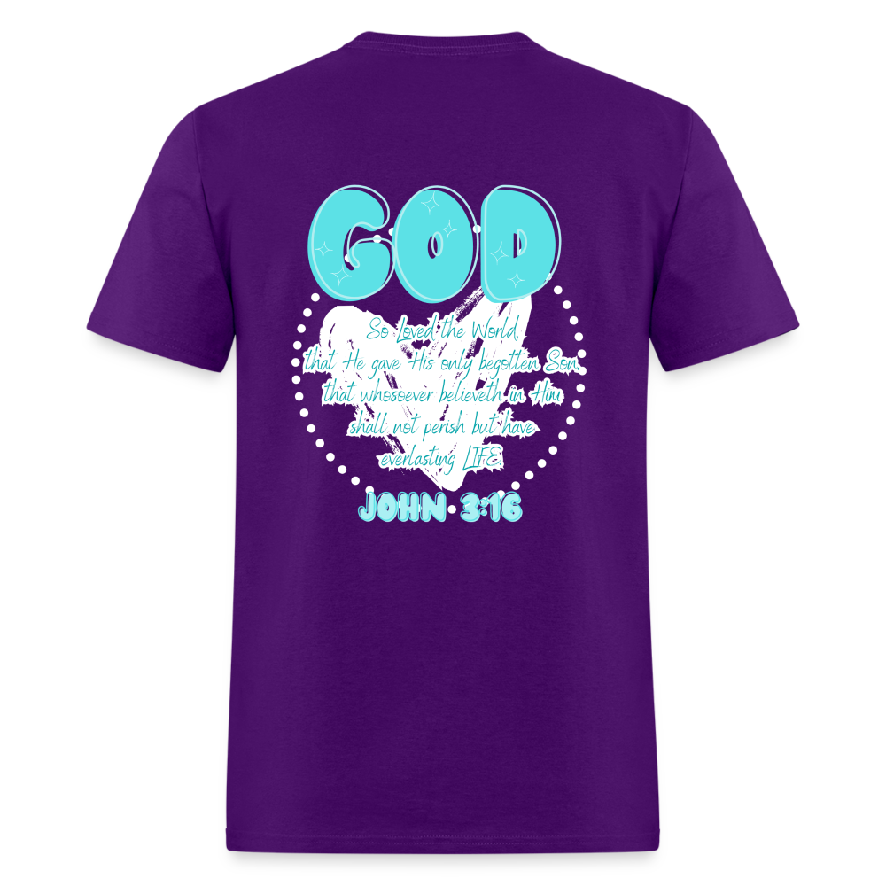 John 3:16 T-Shirt - purple