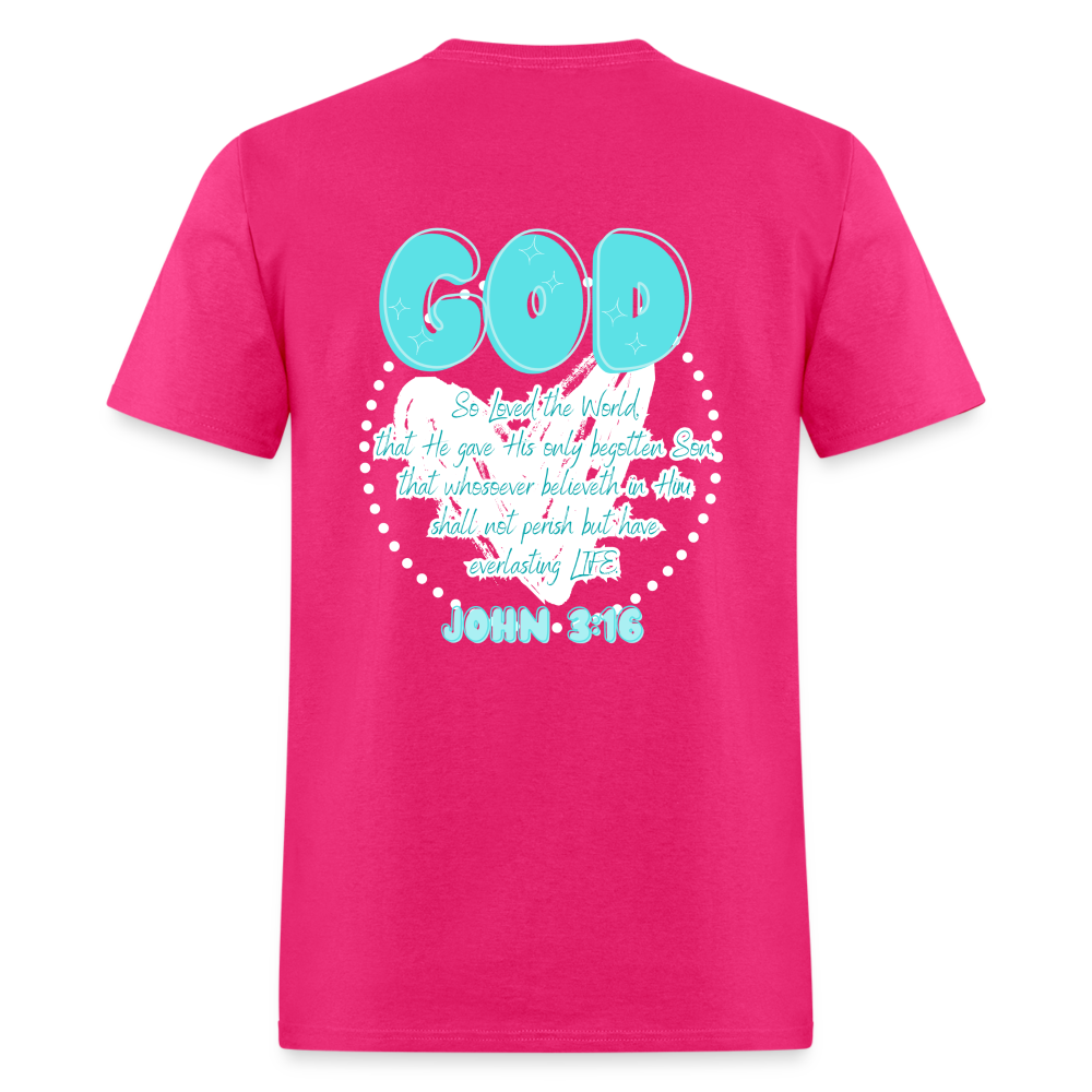 John 3:16 T-Shirt - fuchsia