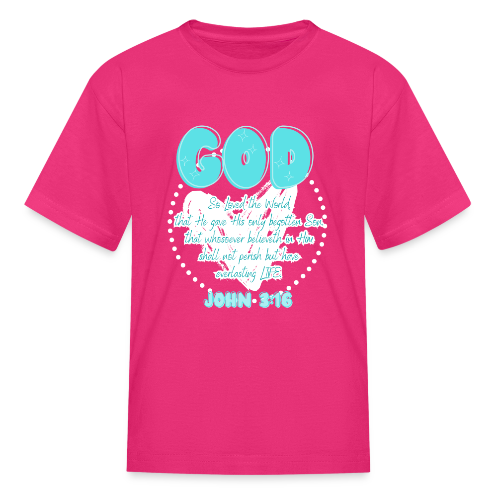John 3:16 Kids' T-Shirt - fuchsia