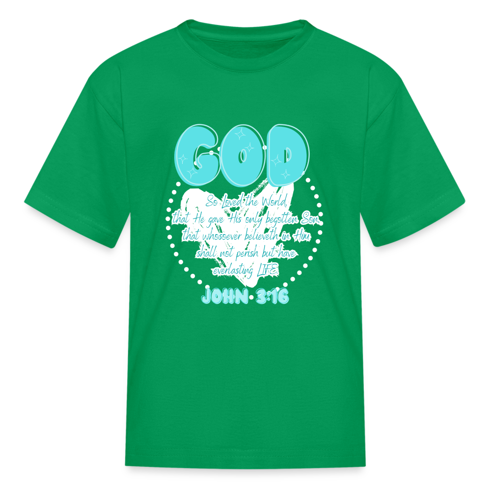 John 3:16 Kids' T-Shirt - kelly green
