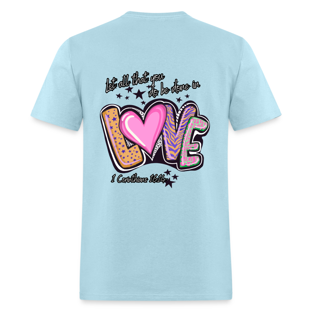 1 Cor 16:14 Stars & Animal print Classic T-Shirt - powder blue
