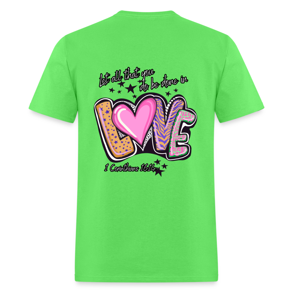 1 Cor 16:14 Stars & Animal print Classic T-Shirt - kiwi