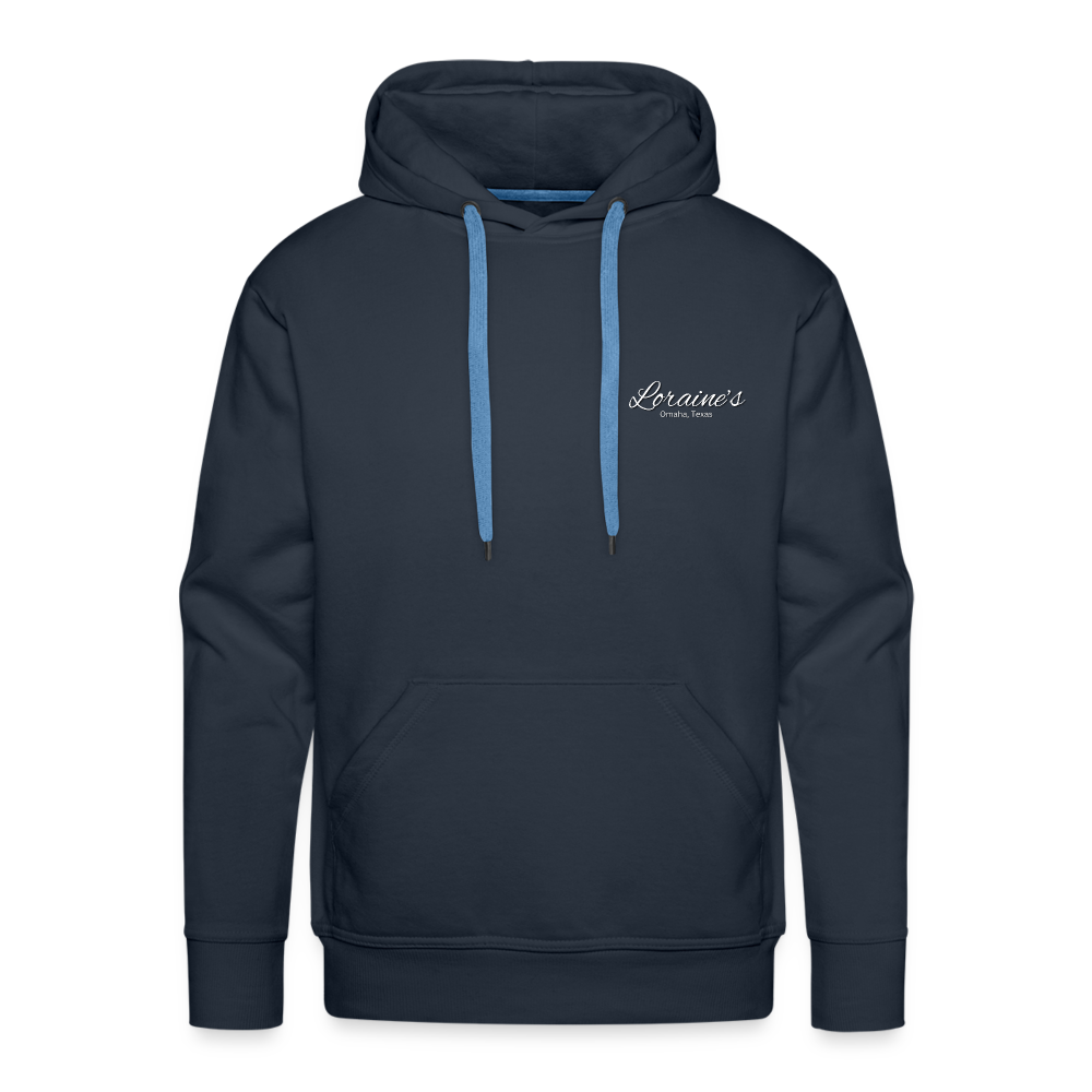 1 Cor 16:14 Red Love Letter Block Premium Hoodie - navy