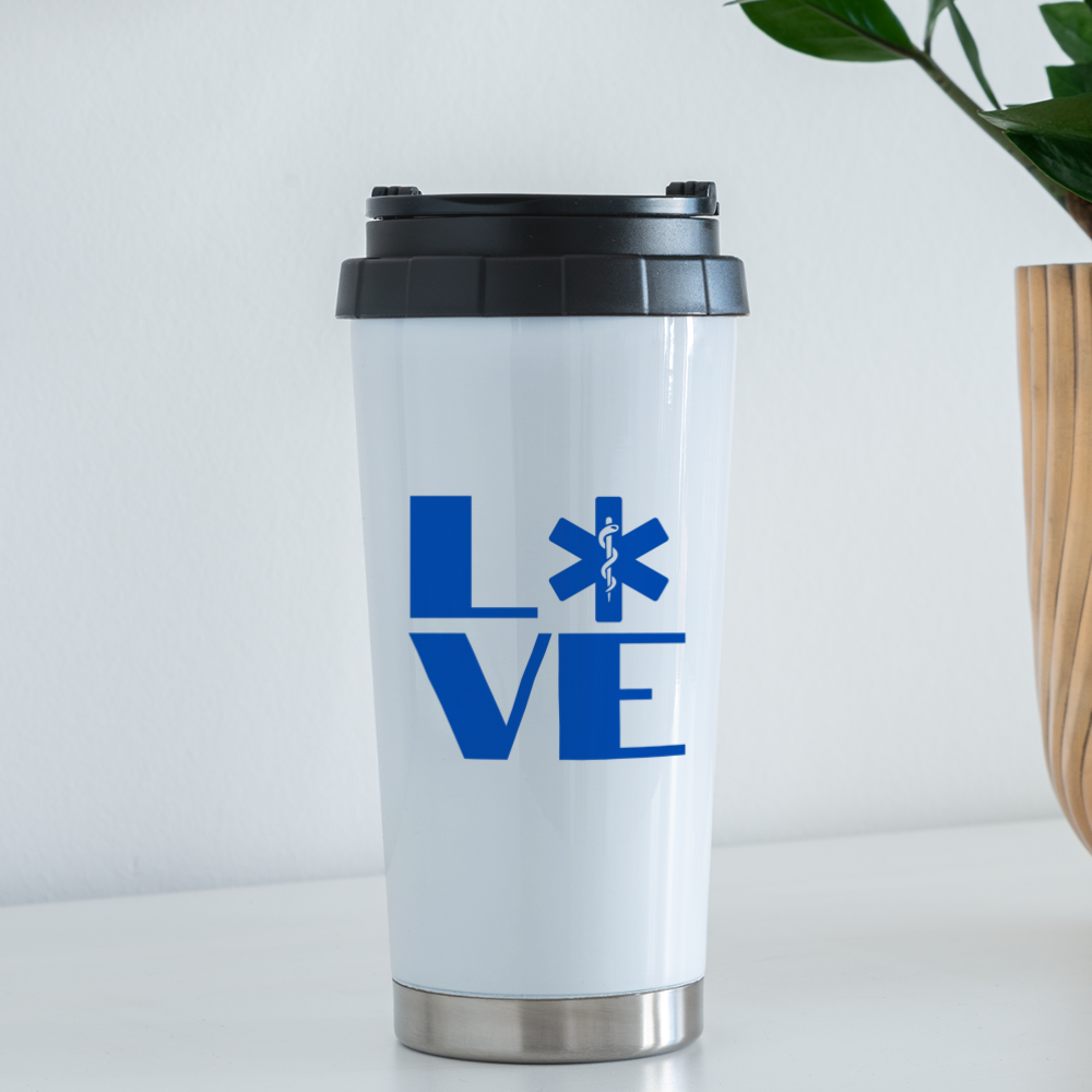 EMS Love Block Travel Mug - white