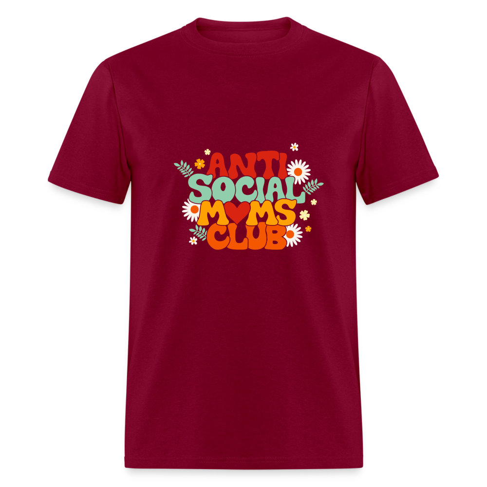 Anti Social Moms Club Classic T-Shirt - burgundy