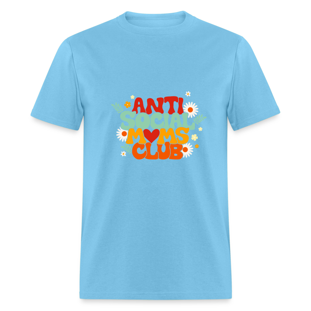 Anti Social Moms Club Classic T-Shirt - aquatic blue