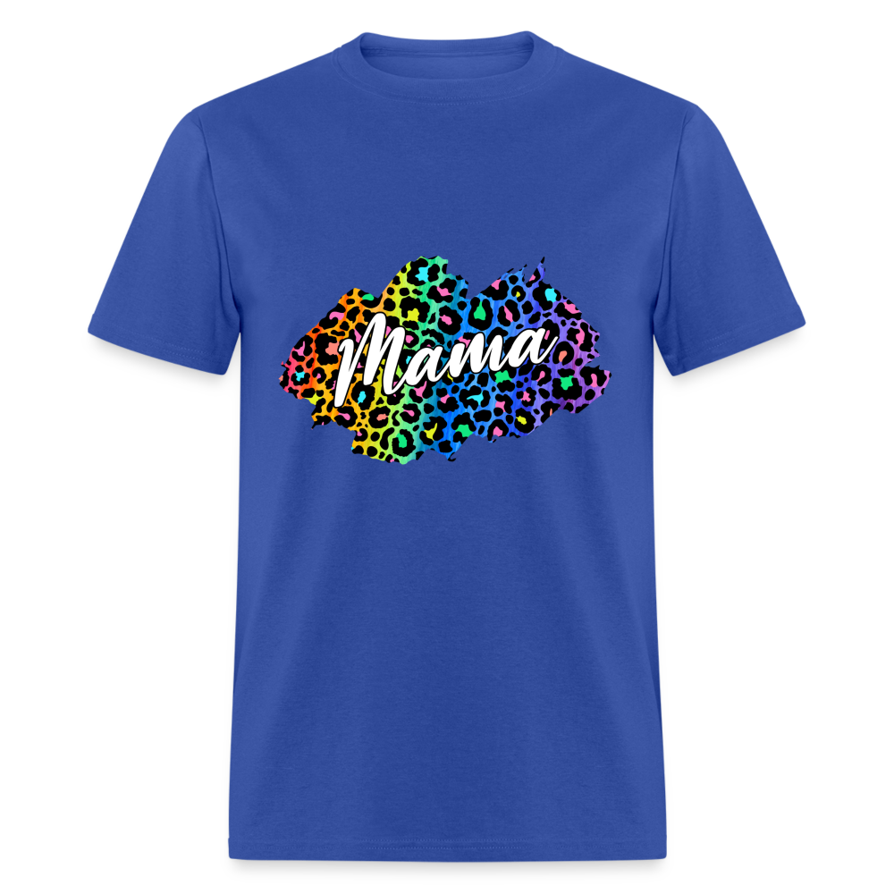 Mama Rainbow Leopard Classic T-Shirt - royal blue