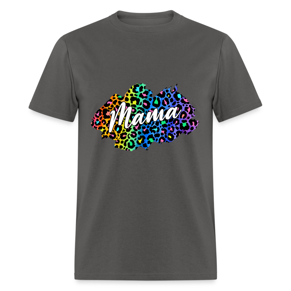 Mama Rainbow Leopard Classic T-Shirt - charcoal