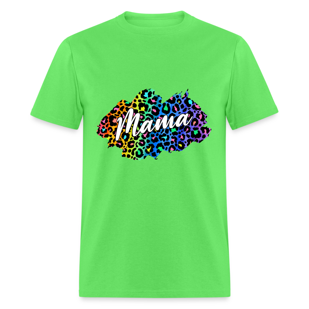 Mama Rainbow Leopard Classic T-Shirt - kiwi