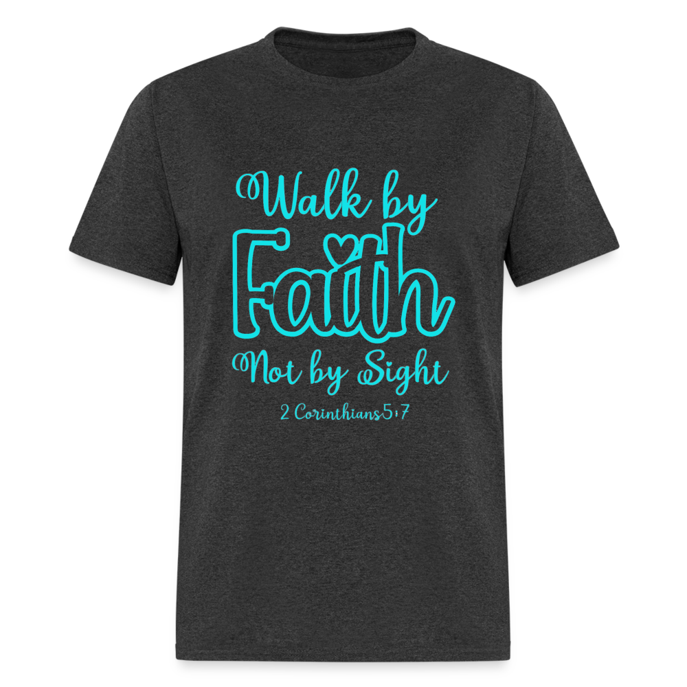 Walk by Faith Turquoise Classic T-Shirt - heather black