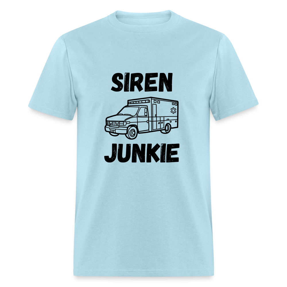 Siren Junkie Black Classic T-Shirt - powder blue