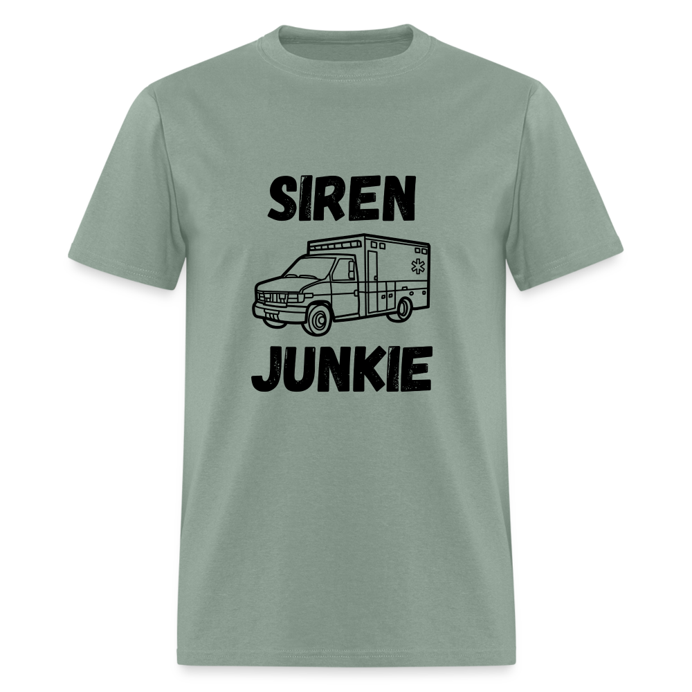 Siren Junkie Black Classic T-Shirt - sage