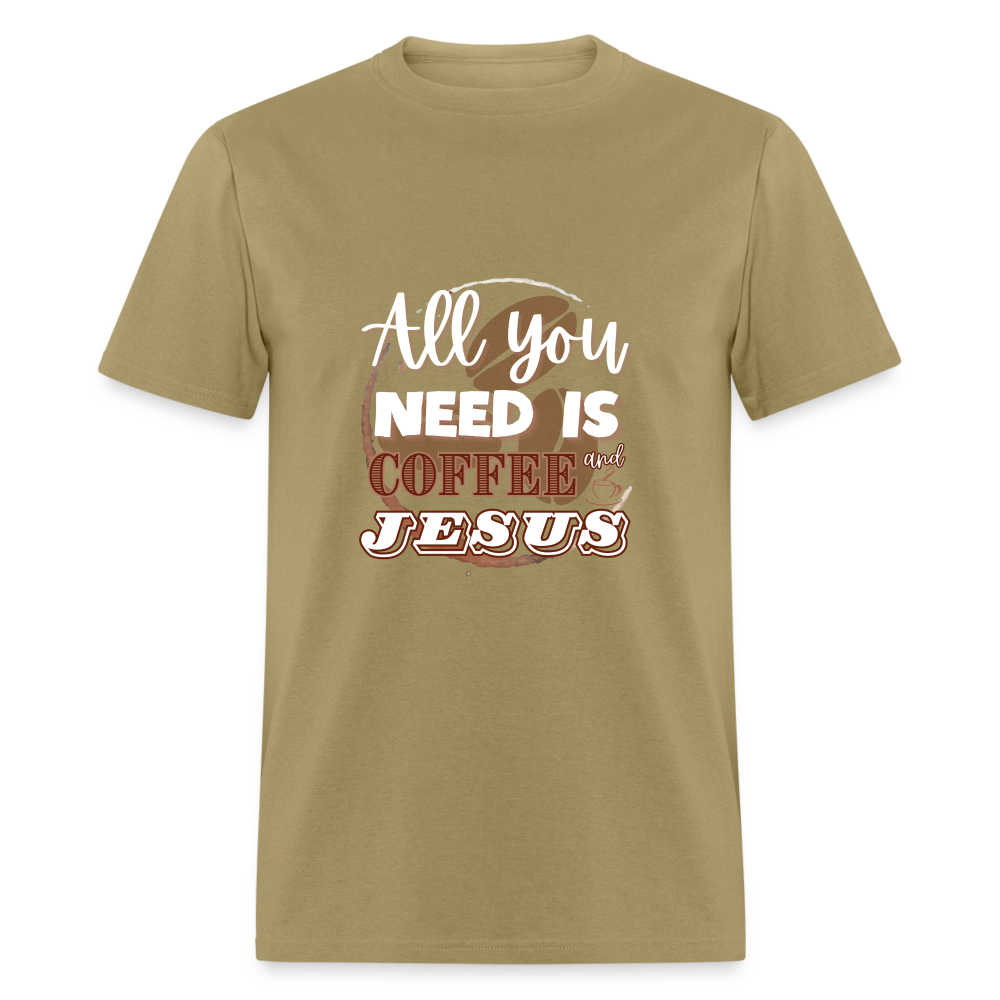 Coffee and Jesus Classic T-Shirt - khaki