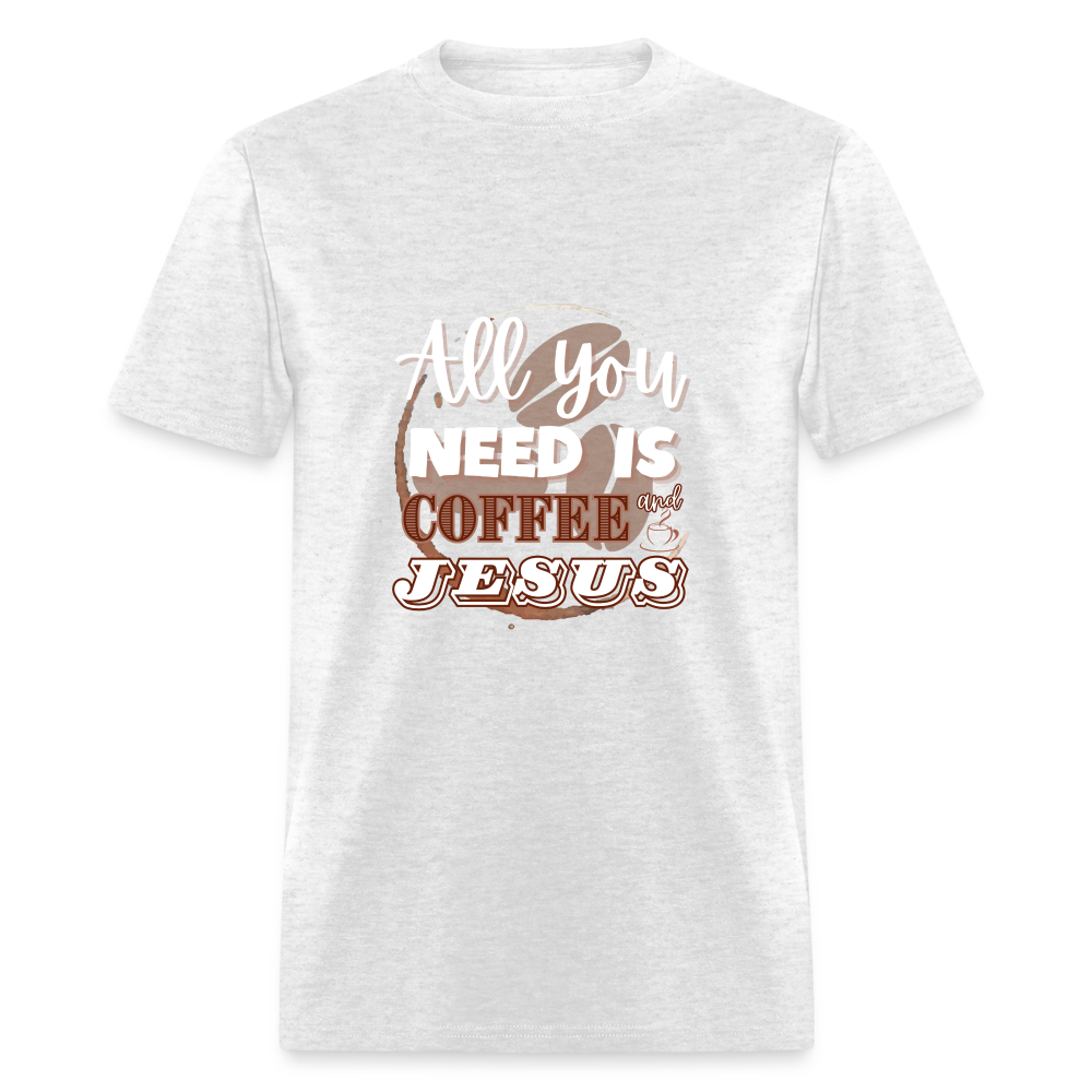 Coffee and Jesus Classic T-Shirt - light heather gray