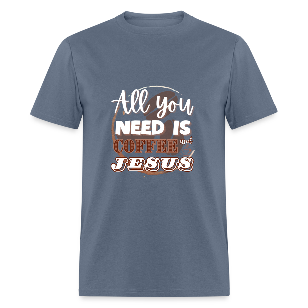 Coffee and Jesus Classic T-Shirt - denim