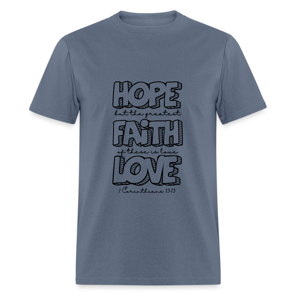 1 Cor 13:13 Unisex Classic T-Shirt - denim