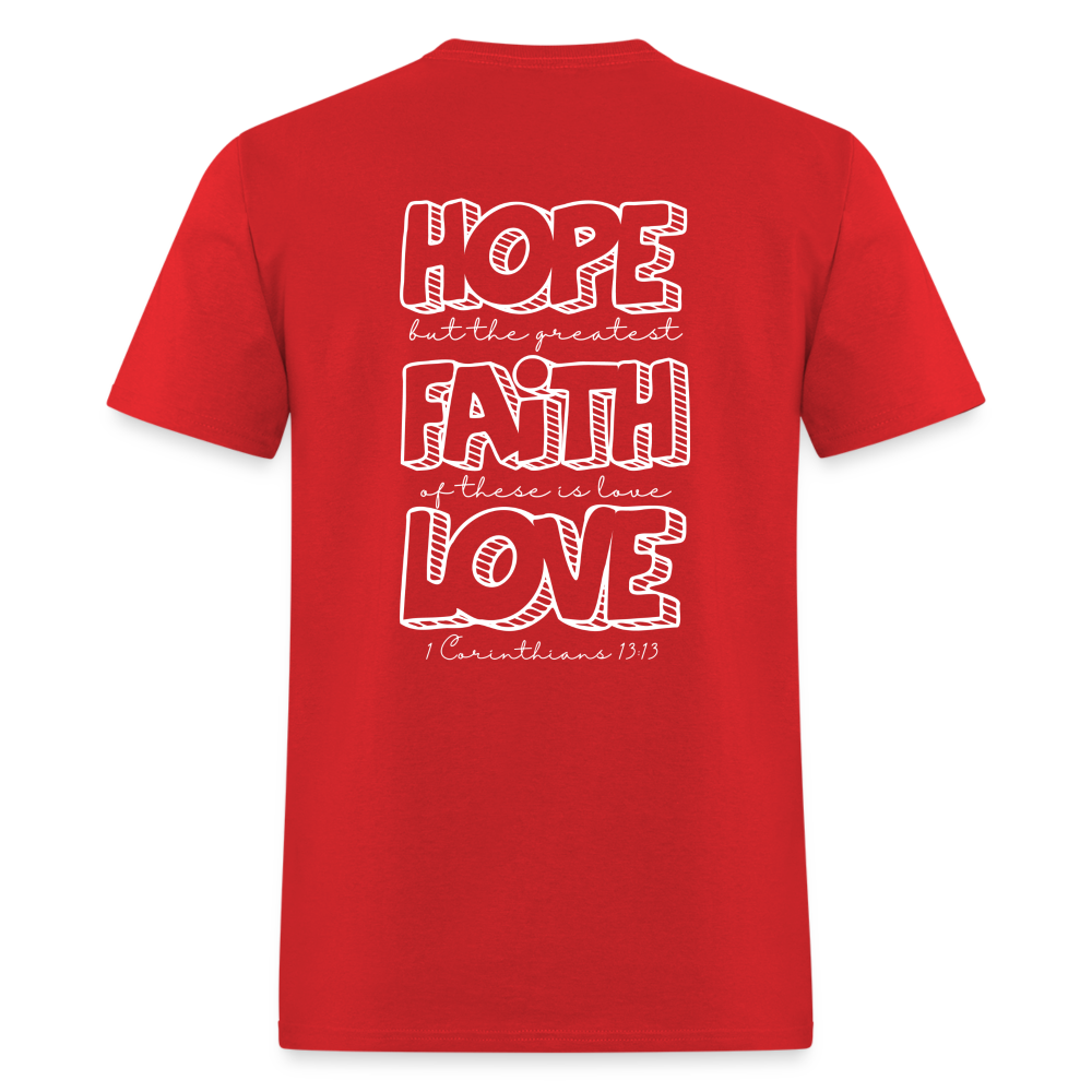 1 Cor 13:13 Unisex Classic T-Shirt - red